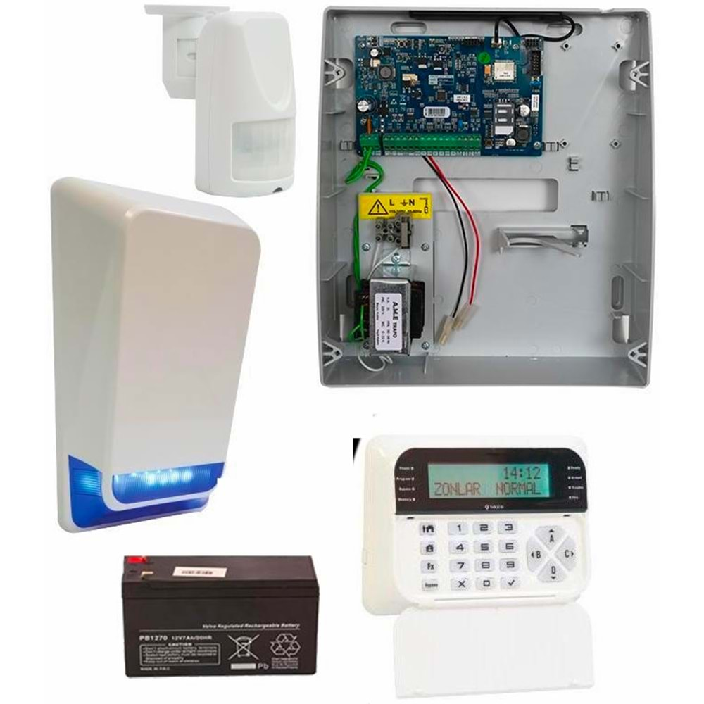 TEKNİM ALARM SETİ PARS SERİSİ TSP-5324 LCD GSM/GPRS Lİ (AKÜ DAHİL)